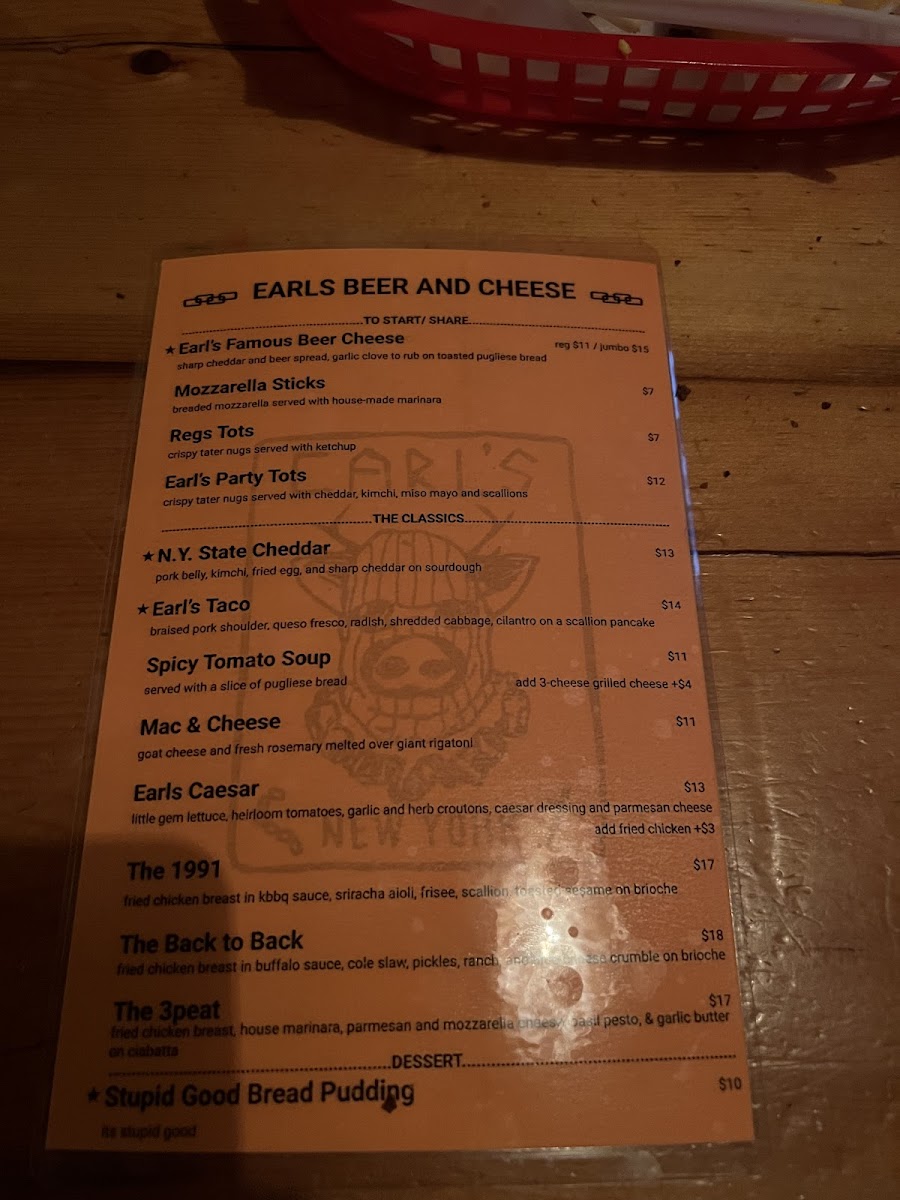 Earl's Beer and Cheese Menu - Image 5